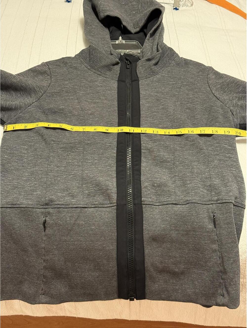 Athleta Gray Heather Fleece Lined Full Zip Jacket Women's XL - Picture 4 of 8